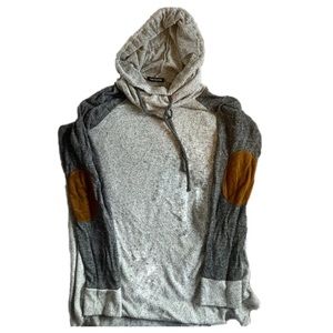 Cozy Hooded Top with Elbow Patches